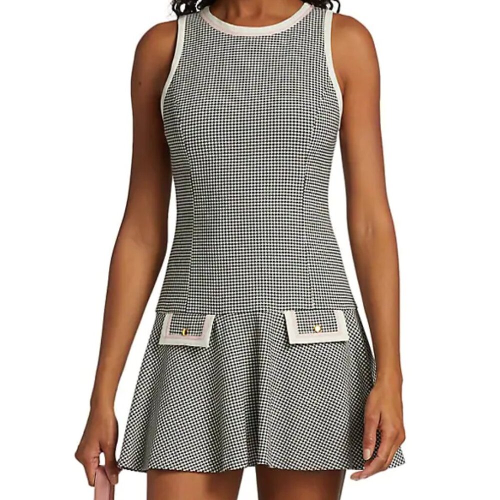 ALICE + OLIVIA Sima Houndsooth Mini Dress Size 0